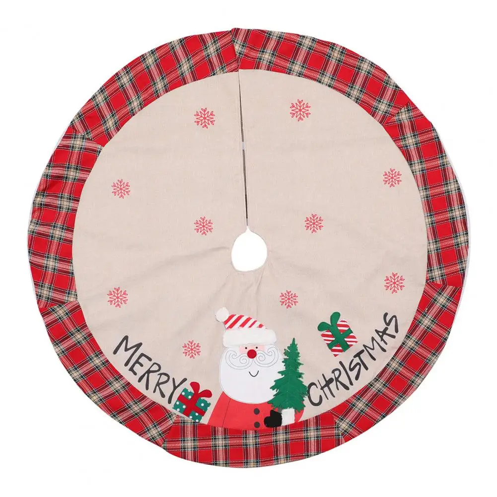 Beautiful Christmas Tree Skirt  Thicker Lightweight Christmas Floor Mat  Xmas Party Ornament Tree Skirt