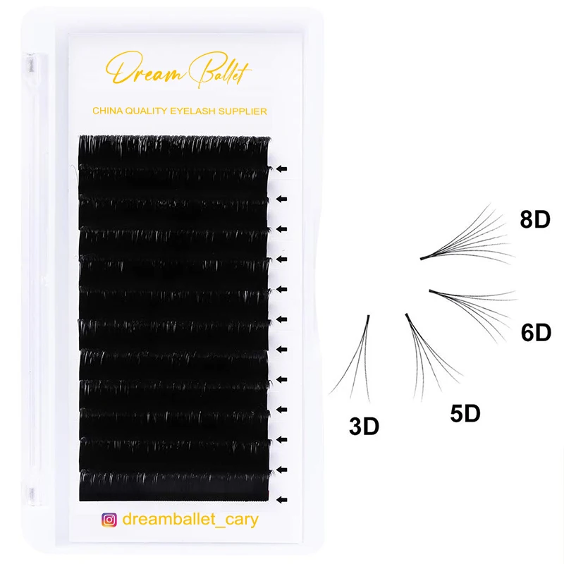 12 rows Easy Fan Lashes False Eyelashes  Extensions 0.05 0.03  0.07mm  C CC D DD Curl Volume Lash Extens