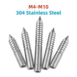 304 Stainless Steel Hexagon Socket Double Head Pointed Tail Self Tapping Screw M4 M6 M8 M10 Furniture Fixing Self Tapping Screws