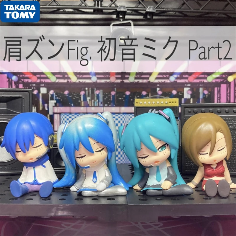 TAKARA TOMY Gashapon Anime Hatsune Miku figura de acción SNOW MIKU MEIKO KAITO Kawaii muñeca del sueño juguetes colección adornos regalos