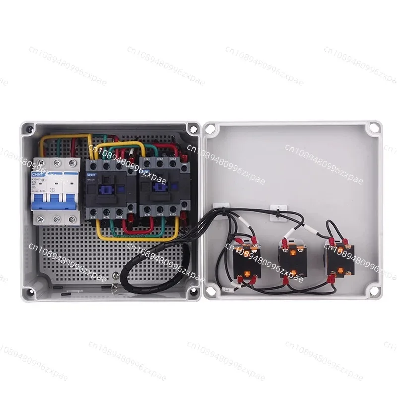 Three phase motor forward and reverse control box with remote control limit 380V fan distribution box