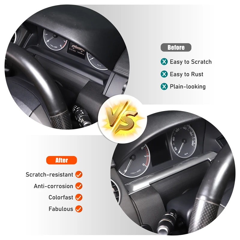 1 Buah ABS Perak untuk Land Rover Discovery 4 LR4 2010-2016 Stiker Dekoratif Panel Bawah Dasbor Mobil Aksesori Interior Mobil