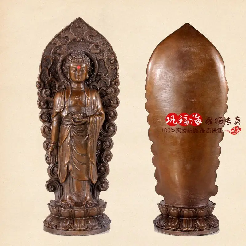 2020 home LIVING ROOM  protective-efficacious Mascot the Buddhist Amitabha bronze statue sculpture Decoration