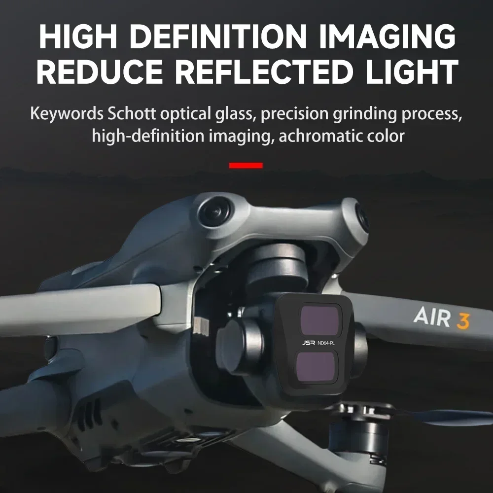 الزجاج ND8 ND16 ND32 ND64 ND256 ND1000 ND تصفية غطاء حامي الكثافة المحايدة ل DJI Air3 Air 3 AIR3 AIR 3 الطائرة بدون طيار