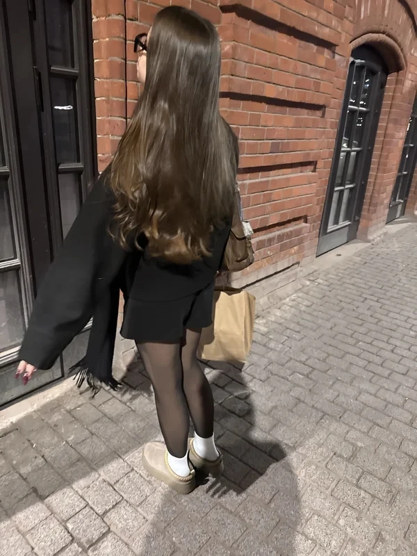 Dunkelblaue Wolljacke für Damen, 2025, Frühling, einreihig, Stehkragen, lockerer weiblicher Mantel, Bürodame, Straße, kurze Oberbekleidung, Tops – Detail 14