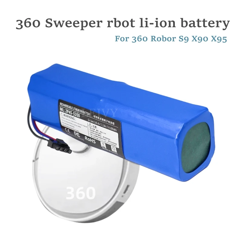 5200mAh 18650 استبدال البطارية ل Eufy Robovac L70 الهجين سلسلة روبوت فراغ ليثيوم أيون مكانس كهربائية للكنس بطارية 14.4 فولت