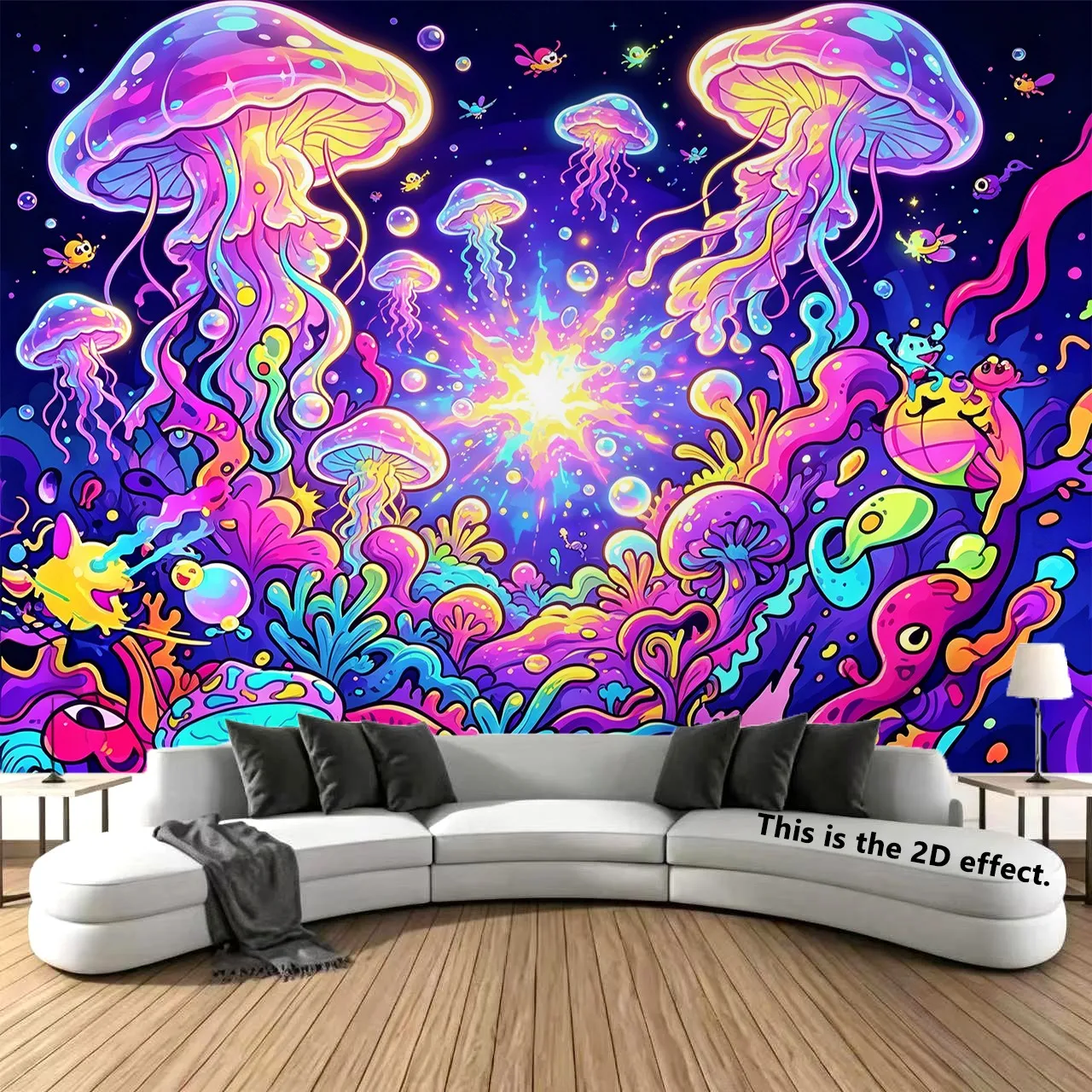 Psychedelic Background Tapestry For Bedroom, Bedside Decoration, And Dormitory Use