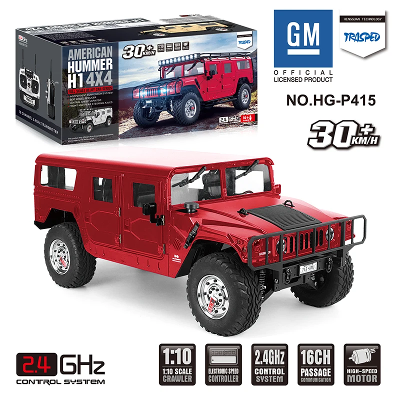 HG Toys P415 1/10 Scale RC Off Road Car 4*4 U.S Civilian Crawler Servo ESC Motor Radio Control Model Vehicle Gifts TH17226