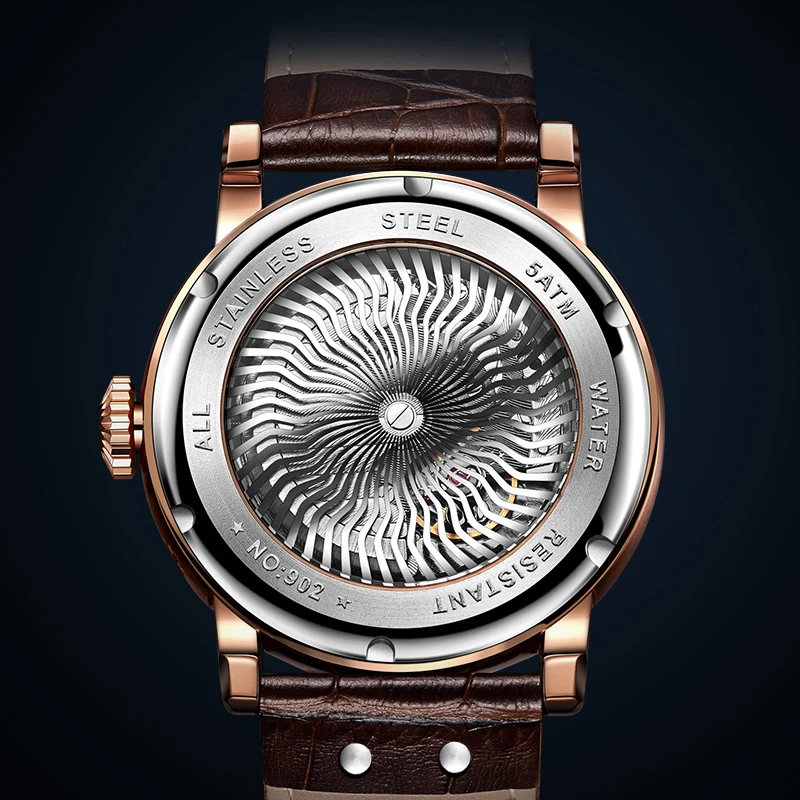 NESUN automatic mechanical watch for men, multi-functional mechanical watch, skeleton men's watch, gentleman's wristwatch