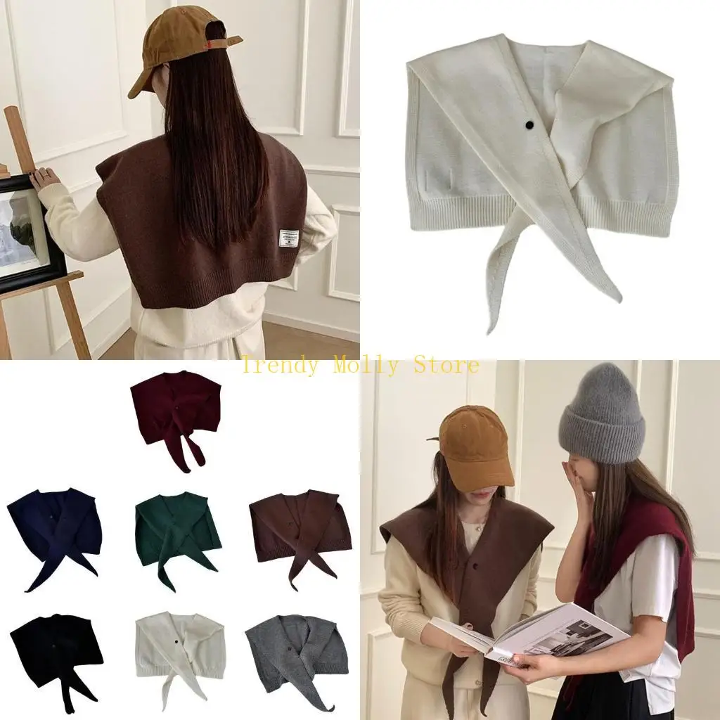 

N5KB Стильная полиэфирная ткань с накидкой на плечо для повседневного или официального случая