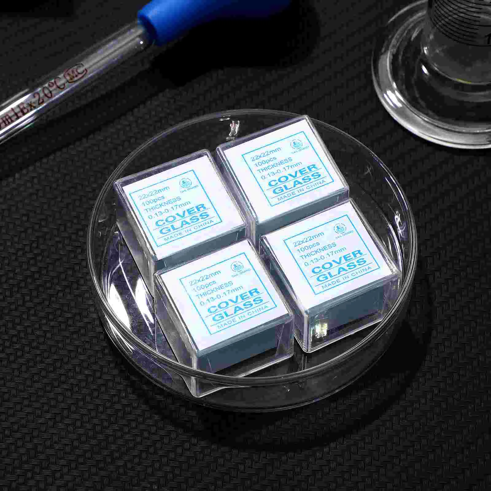 1000 Pcs Microscope Slides Cover Slip Blank and Scalp Electronic Glass Slips Covers