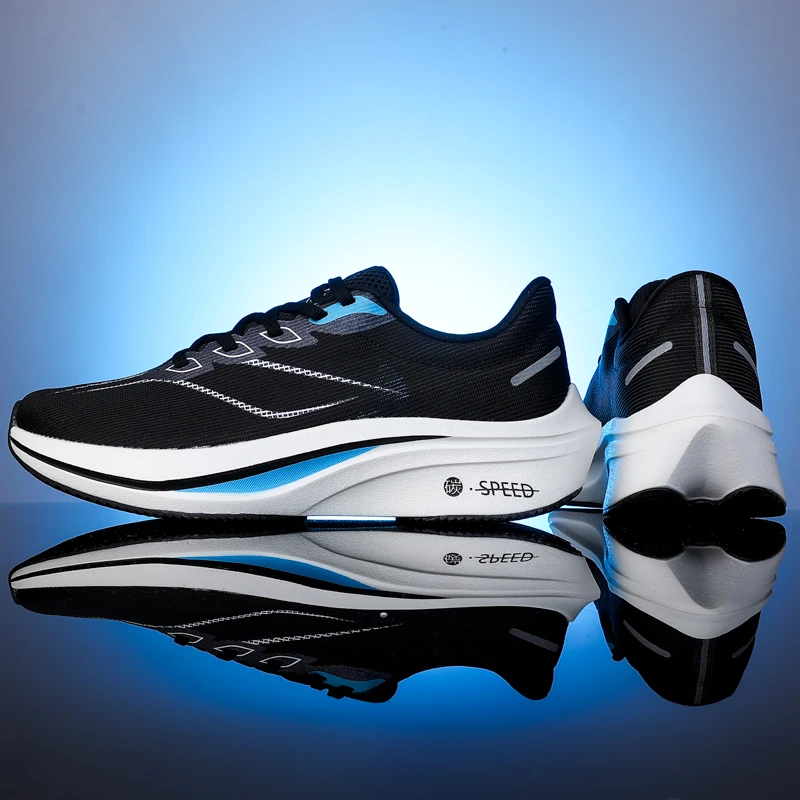 

Мужские кроссовки для бега по шоссе, дышащая спортивная обувь - легкие низкие кроссовки для тренировок, походов, фитнеса и повседневной носки - удобные для всех сезонов, унисекс-модель, подходят для бега, походов, стильный спортивный дизайн, удобные и дол