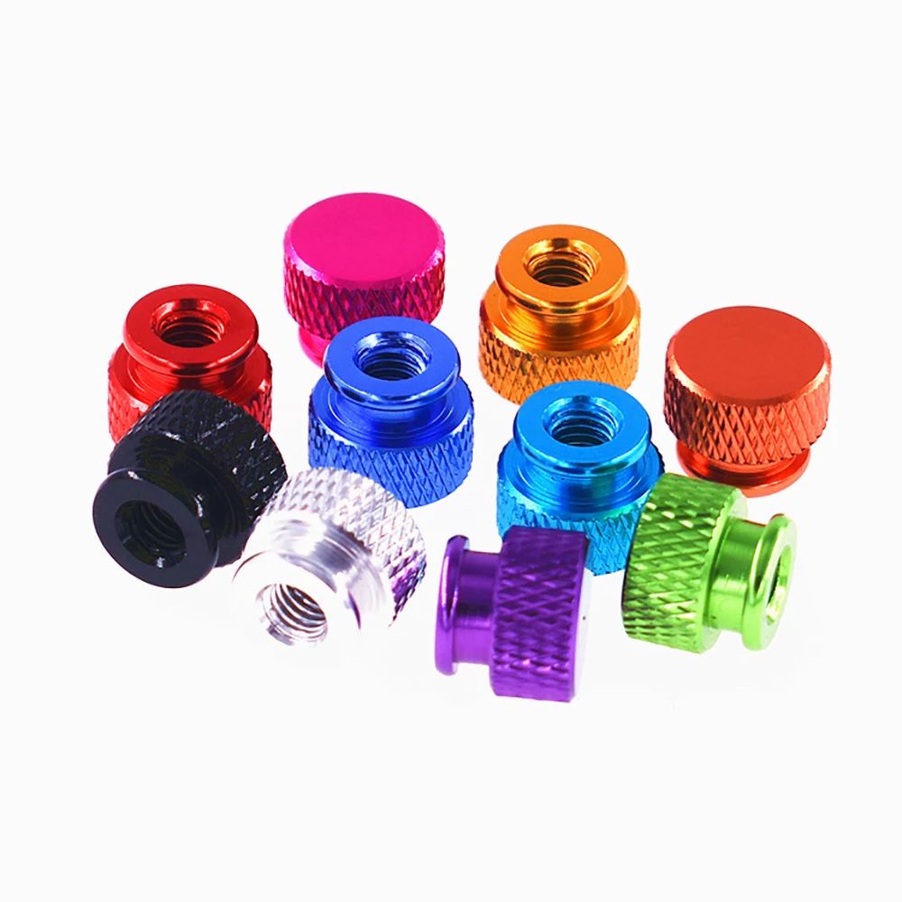Weiyi GB806 4 # 6 # 8 # 1/4-20 UNC M3-M6 Grob Gerändelte Rändelmuttern Bunte Aluminium-Handspannschrauben für Blindlöcher für 3D-Drucker – Detail 3