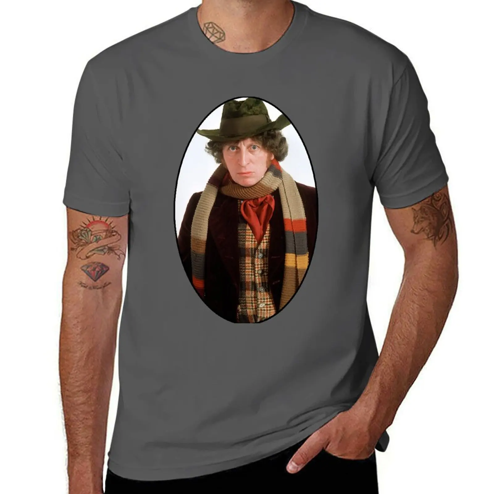 

Tom Baker (4th Doctor) T-Shirt clothes Anime t-shirt Aesthetic clothing cotton graphic tees plain black t shirts men