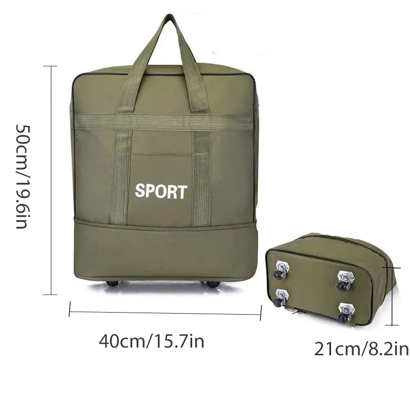 Riliended Foldable Moving Bagagem Bag, Oxford Air Cargo Bag, Mochila de grande capacidade com polia