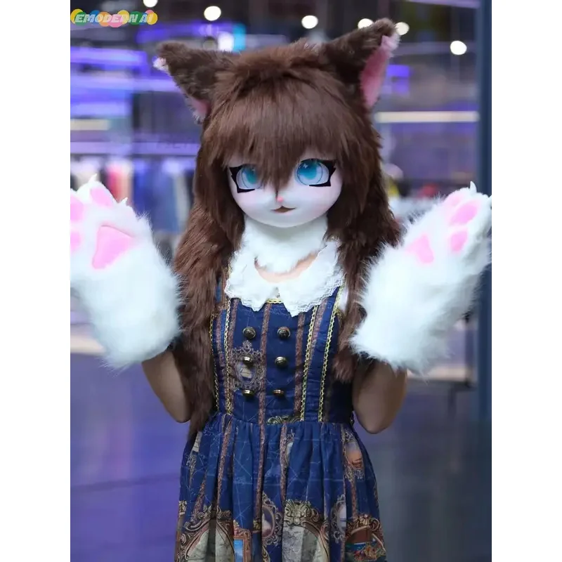 2024 Suits Fursuit Kigurumi Headsets Furry Cosplay Costumes Comiket Furries Rubbit Doll Cat Comiket Furries Doll costumes Animal