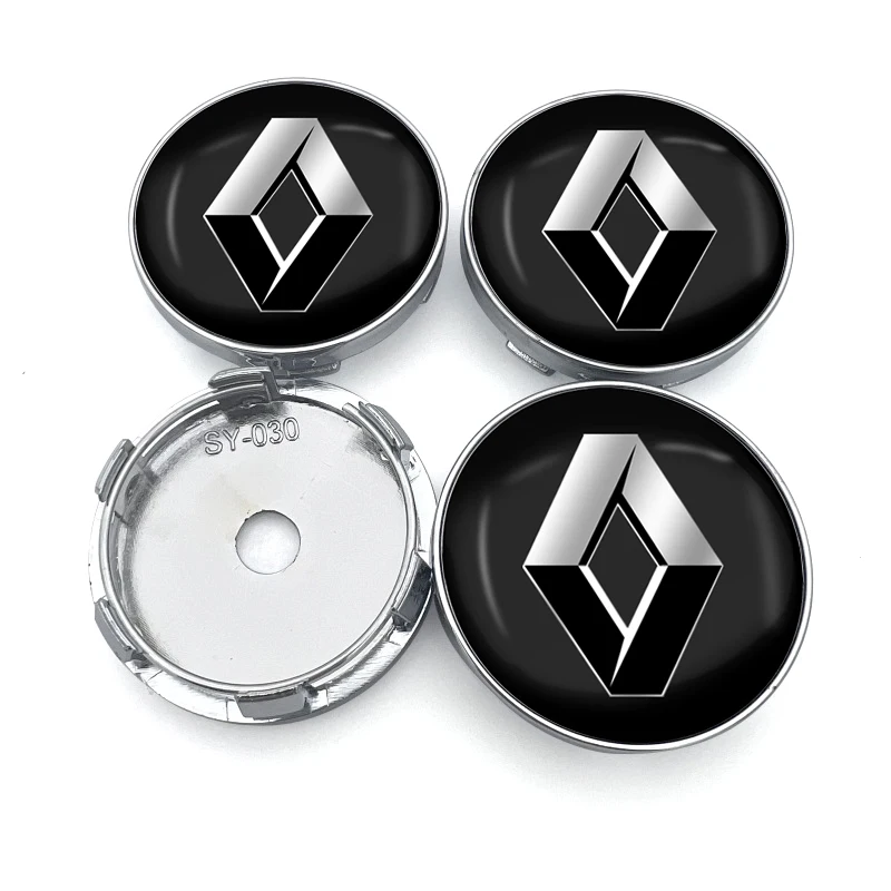 60mm Car Wheel Center Hub Cap Rim Cover Emblem Stickers For Renault Megane 2 3 Duster Logan Clio 4 Scenic 2 Captur Accessories