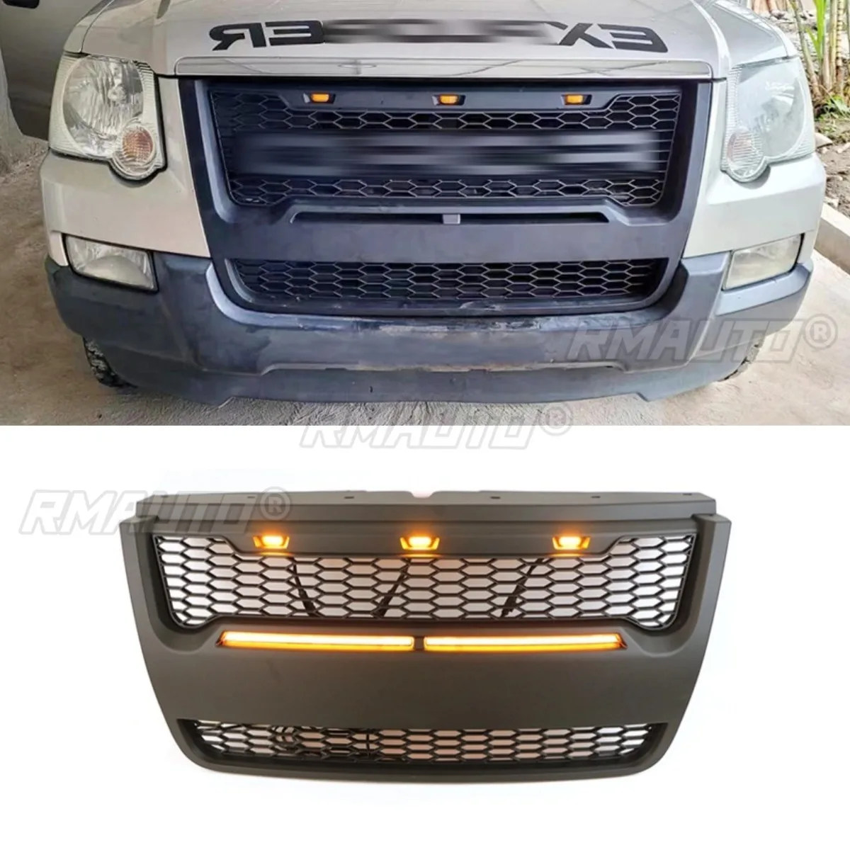 

Решетка переднего бампера автомобиля, гоночные решетки, автомобильная решетка для Ford Explorer 2006-2010, комплект кузова, автомобильные аксессуары