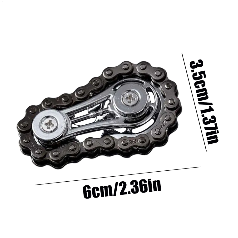 Sprocket Chain Fidget Toy Cycle Chain Sprocket Spinner Roller Toy Pocket Size Relieve Boredom Stress Reliever Items Cool Gadgets