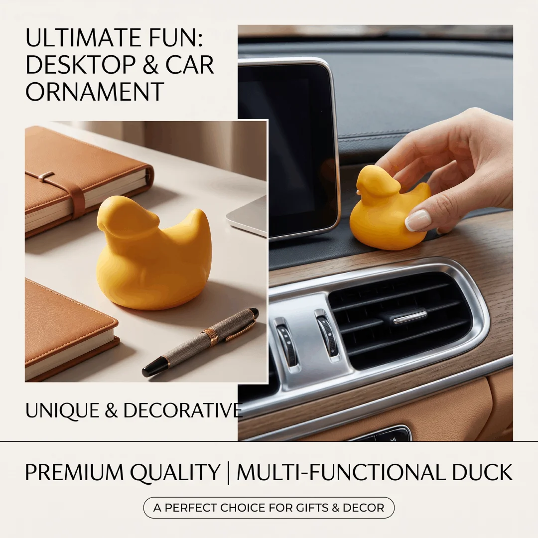 Comical Prank Joke Gift Funny Tiny Duck Figurine Desktop Workstation Decor Vehicle Auto Dashboard Accessory Cute Mini