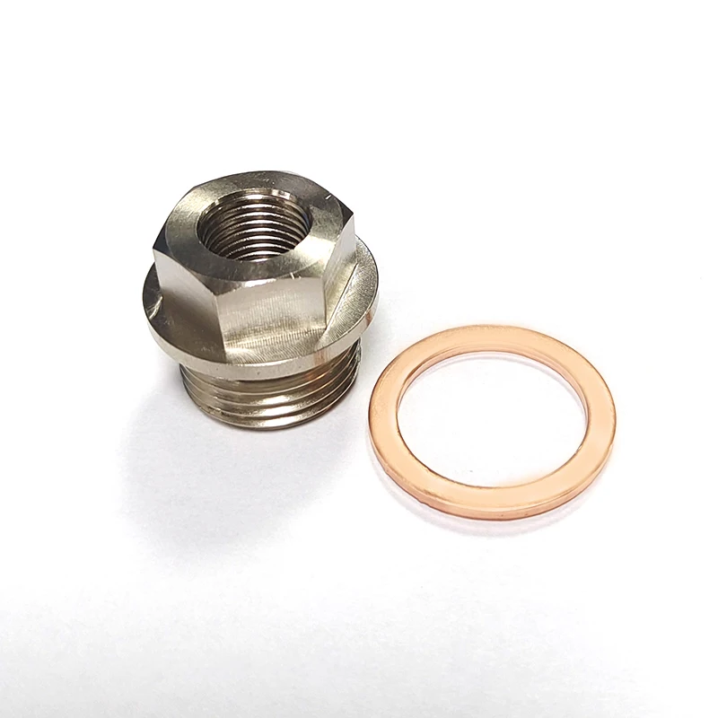 

1PCS Universal Car Accessories Exhaust Temp Temperature Sensor Adapter M18x1.5 x1.5 1/8NPT PT 6.47mm Hole With Washer