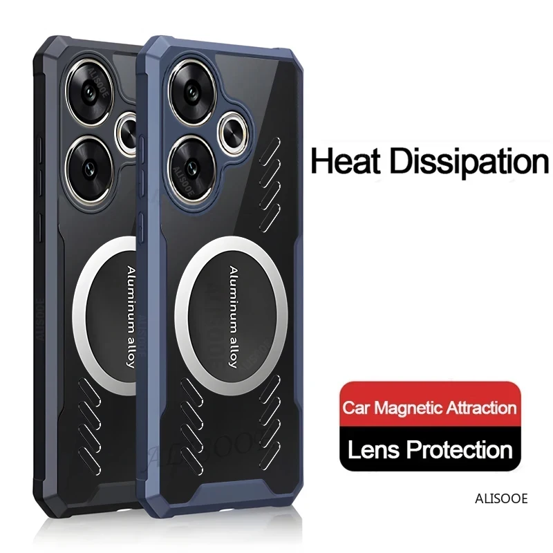 HD Transparent Capa for POCO F8 Ultra F7 F6 Redmi Turbo 3 4 Pro Case Heat Dissipation Protection Cover for Redmi Turbo3 Funda