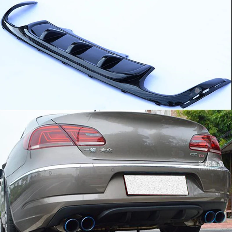 For Volkswagen Passat CC ABS Bumper Rear Lip Splitter Diffuser Refit Collision Avoidance Accessories Body Kit JSK Style 2013-18