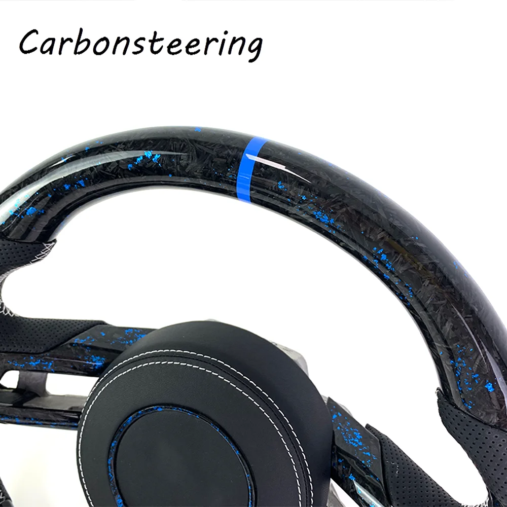 Cars accessories for Ford Customized forged carbon fiber steering wheel for GT5.0 S550 GT500 GT350 Shelby EcoBoost racing style