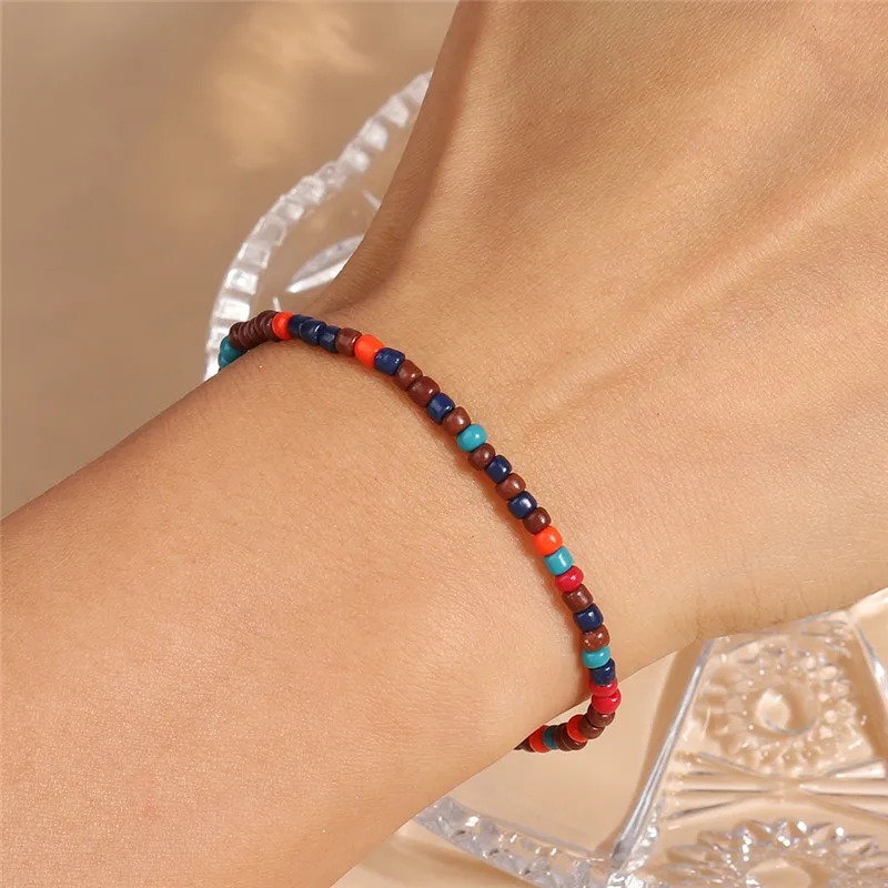 1PC Handgemachte Böhmische Freundschaft Armband Ethnische Bunte Seed Bead Blumen Charm Armband Für Frauen Kinder Strand Party Geschenke – Detail 13