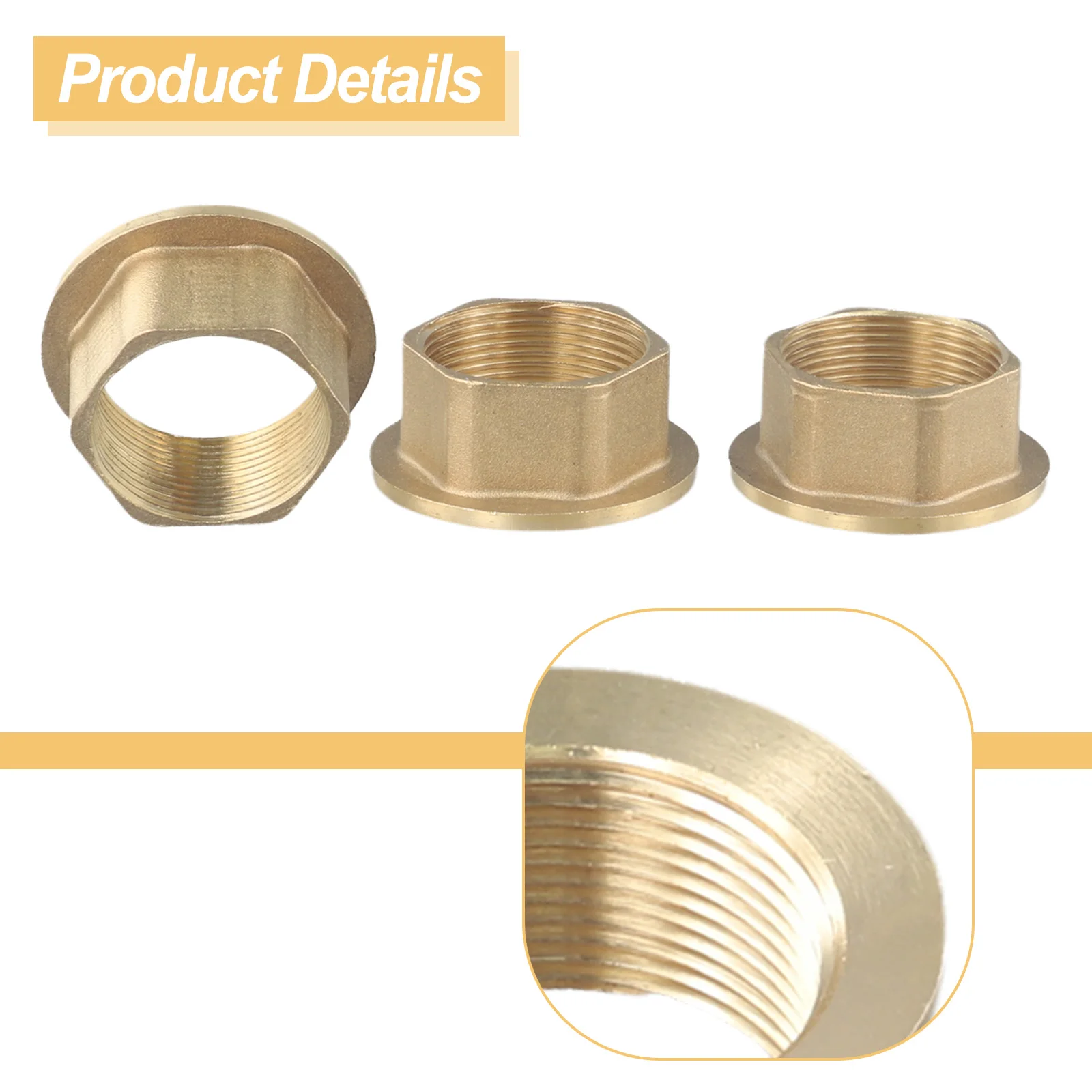 Brass 32mm Monobloc Mixer Tap Backnut for Kitchen Sink, Durable & Easy Install, Fine Pitch Thread, Compatible with Most Taps