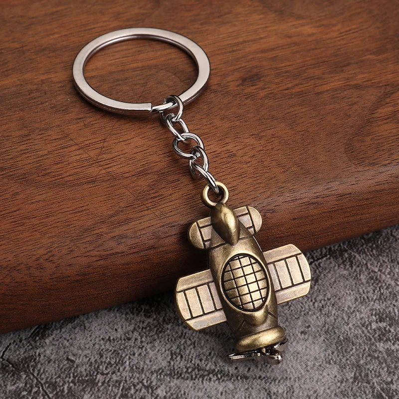 Cute Airplane Keychain for Aircraft Air Combat Enthusiasts High-Quality Keyring Aviation Lover Gift Wholesale
