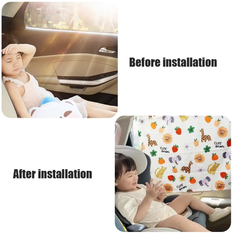 Car Sunshade Sunblock Curtain Car Side Block Children\'s Blackout Sunscreen Curtain Universal Car Bedroom Light Blocking Curtains