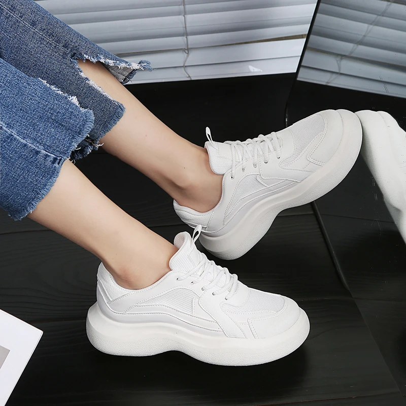 Damesschoenen Vrijetijdsschoenen Lente Tennis Dames Zomer Sneakers Vrouw-Schoenen Platform Sneakers 2023 Rozen Dikke Zool Riband Leisu