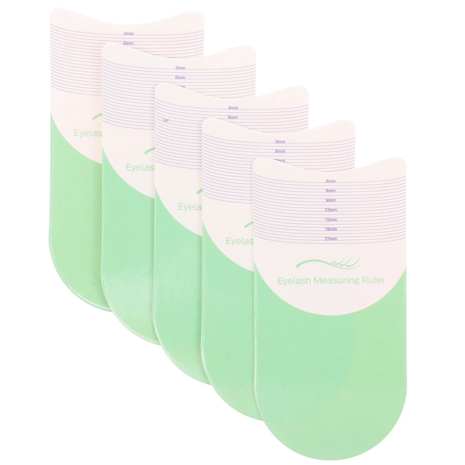 5 قطعة مسطرة رمش مطعمة طول دقيق قياس الضفيرة روتين الجمال الفعال للاستخدام الشخصي الاحترافي يدوم طويلاً #2