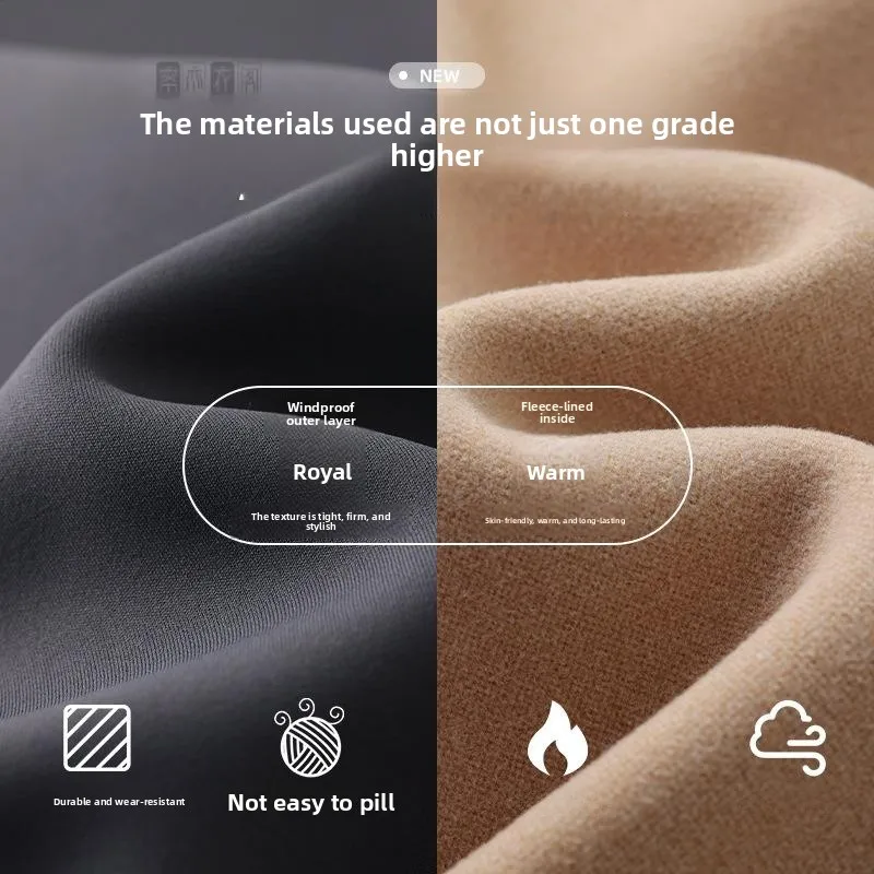 Calças de yoga de cintura alta forradas Thiened Fce feminino outono inverno quente calças justas confortáveis controle de abdômen