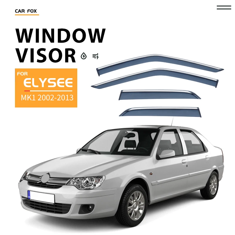 

For CI-TROEN C-ELYSEE1997 1998 1999 2000 01 02 03 04 05 2006 Plastic Window Visor Vent Shades Sun Rain Deflector Guard 4PCS/SET