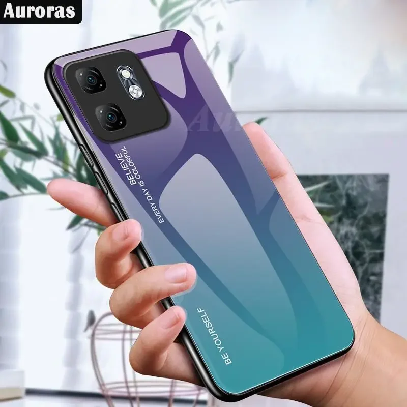 For infinix Hot 50i 9 Smart Cases Mirror Gradient Tempered Glass Hard Cover For Infinix Hot 50 4G 50 Infinix PC Back Casing