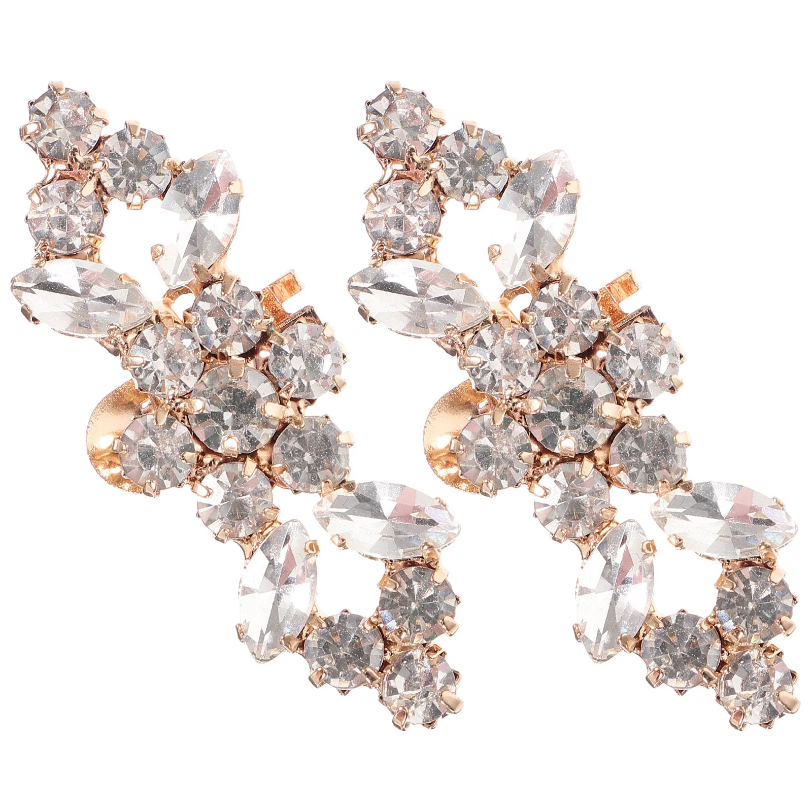 

2pcs Rhinestone Shoe Clips Sparkly Decorative Shoe Embellishments For Women Wedding Party Boot Flats Pumps Heels Jewelry