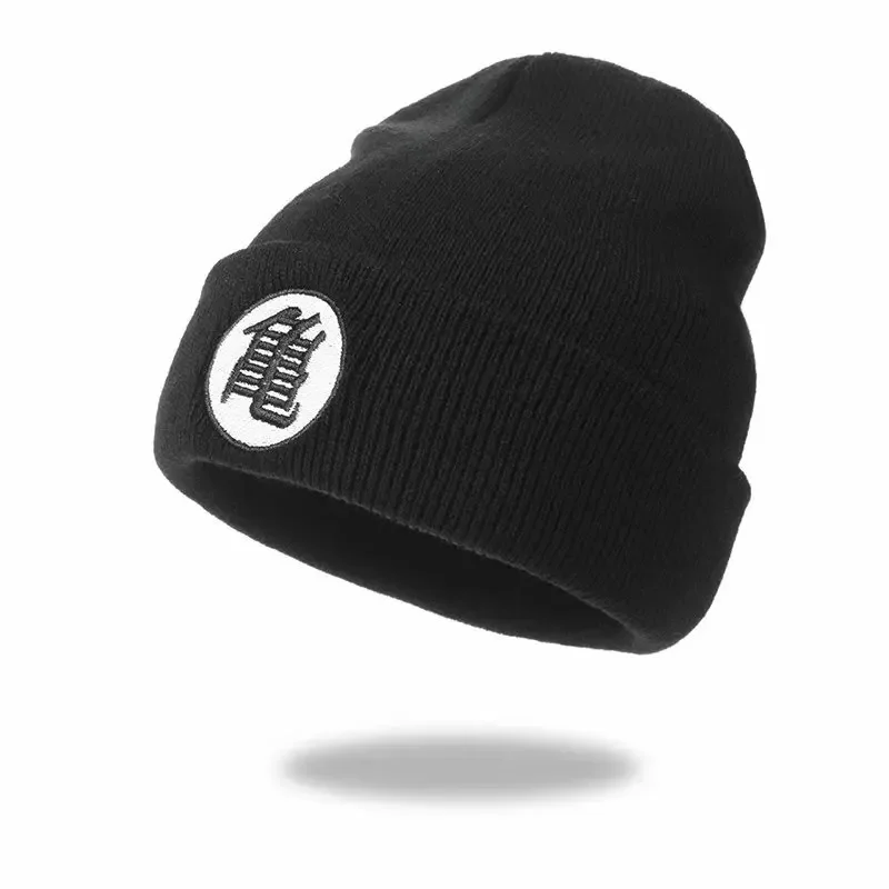 Dragon Ball Anime Son Goku Kakarotto Cosplay Hat Autumn and Winter Warm Embroidery Knit Cap Autumn and Winter Unisex Woolen Hats