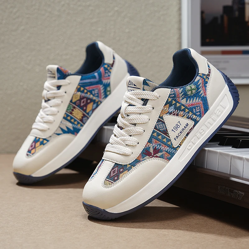 

2025 Men's Spring/Autumn Viral Chunky Sneakers - Hong Kong Style Trendy Casual Shoes, Height-Boosting for Students & Skaters