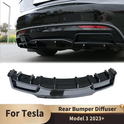 New Arrivals Rear Bumper Lip Spoiler Body Kit Diffuser for Tesla Model 3 Highland 2023 2024 Rear Protector Guard Accessories
