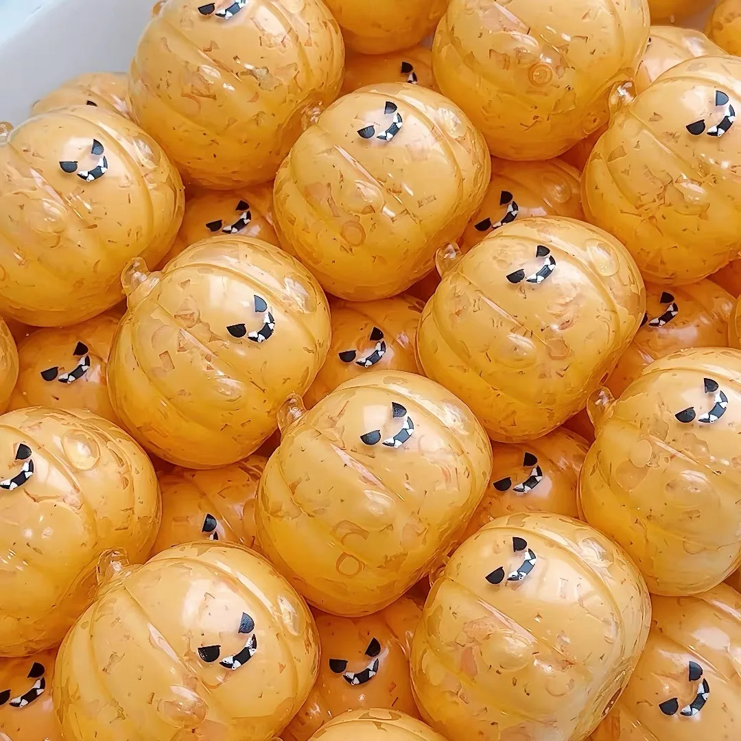 Halloween Squishies Ball Crunchy Handmade Pumpkin Squishy Toy Slow Rising Squeeze Stress Relief Toy Halloween Party Favor Gifts - view 4