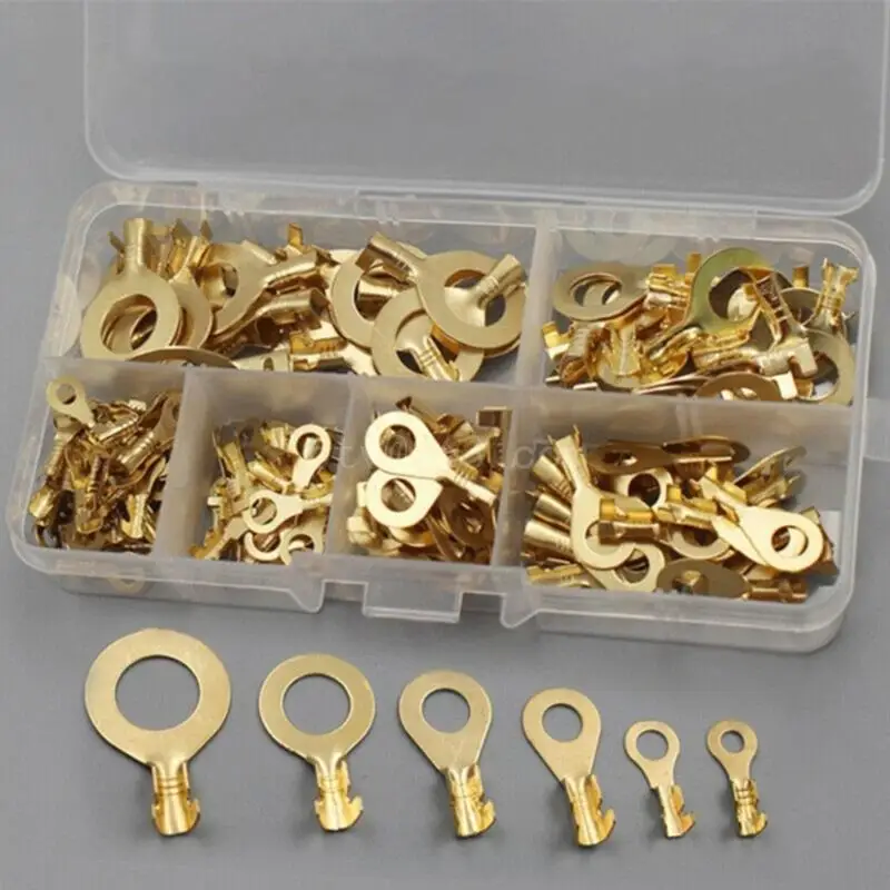 150Pcs Rings Crimp Cable Terminals Wire Connectors O-Type Rings Lugs Crimp Cable Terminals Electrical Terminals Kits