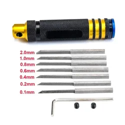 Prime Model Scriber With Blade Resin Carved Scribe Line Hobby Cutting Tool Chisel 7 Replace Blades For RC Car Airplane repair
