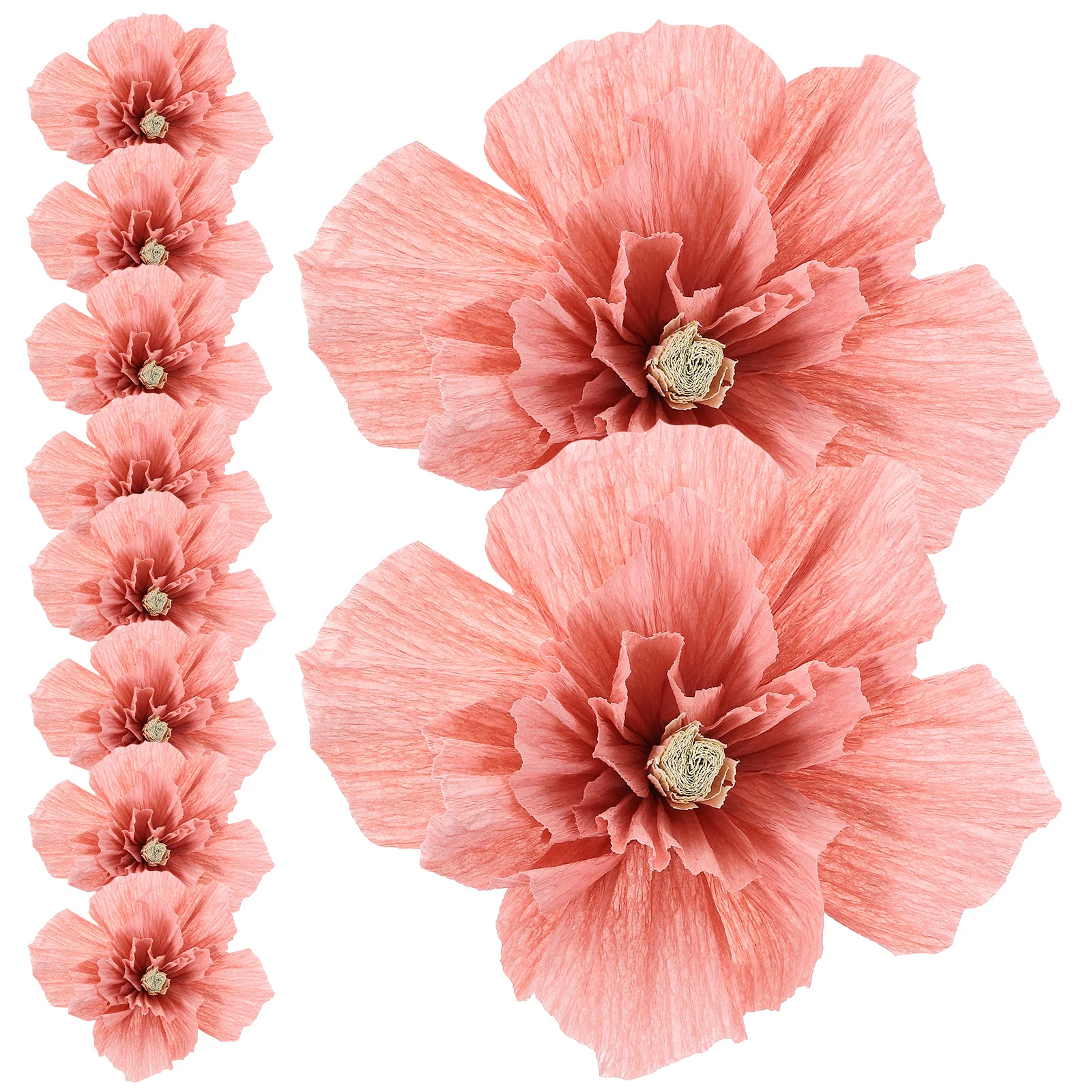 

10Pcs Paper Flowers Decorative 3D Stereoscopic Artificial Flower Ornaments Party Birthday Wedding Home Wall Hanging Decor DIY