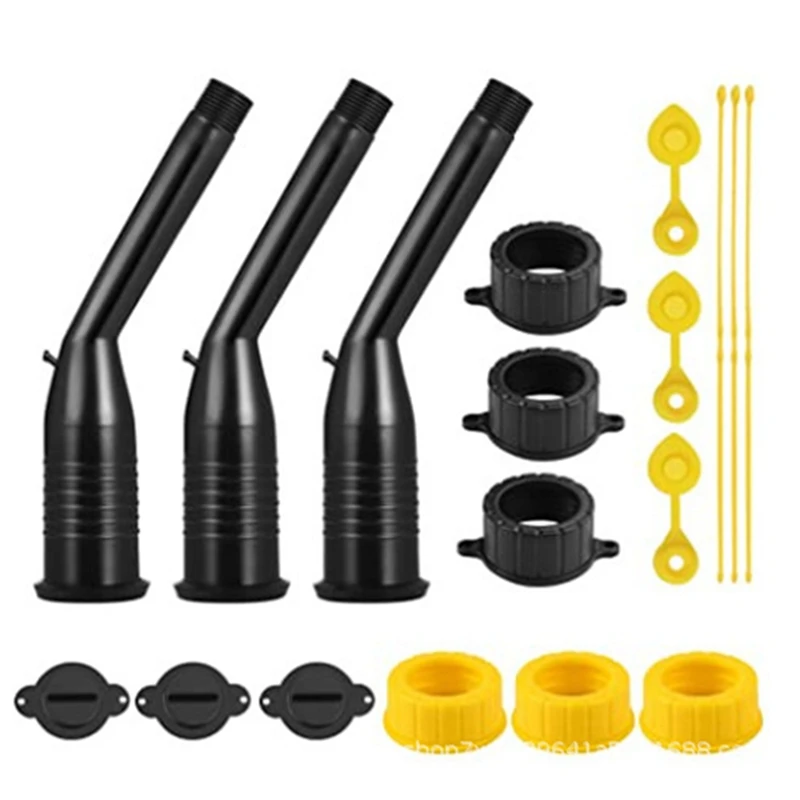 Gas Tank Nozzle Kit, Leak-Proof Corner Nozzle Gasket, Filter Vent Cover Drill Bit, Oil Guide Tube, Oil Barrel Nozzle