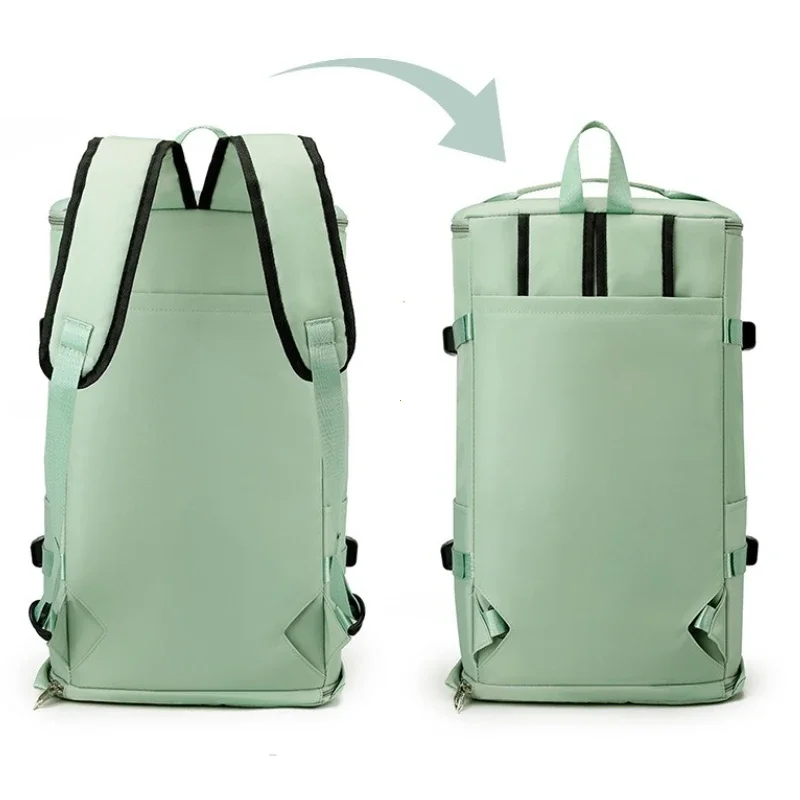 حقيبة ظهر مقاومة للماء للسفر في الهواء الطلق بكتف واحد، حقيبة سفر ذات سعة كبيرة، حقائب ظهر للياقة البدنية مع حظيرة الأحذية #5