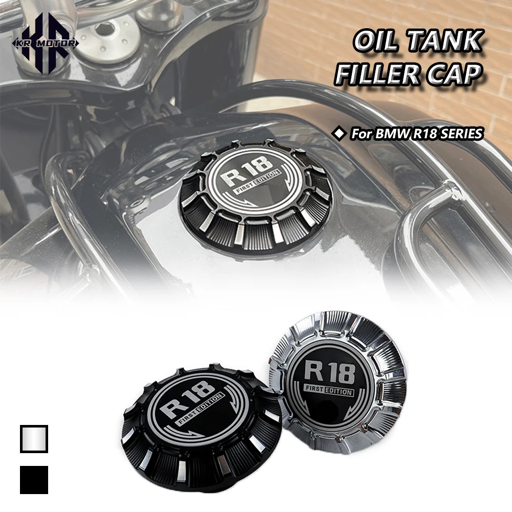 

Fit R 18 Motorcycle Gas Fuel Tank Cap Oil Tank Cover Machined Fuel Filler Lid Accessories For BMW R18 Classic 100 Years 2020-24