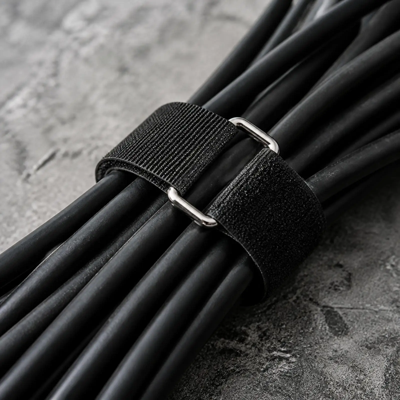 Durable Nylon Hook Loop Cable Strap Roll Cut to Size for Tidy Cable Bundling and Workspace Organization Needs