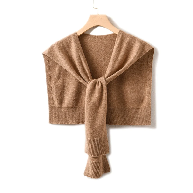 

100% Cashmere Shawl Unisex Suitable For Summer Air-Conditioned Rooms Knitted Sun Protection Wrap-Around Shoulder Scarf